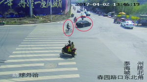 驾车要当心 “碰瓷”人竟自断手指